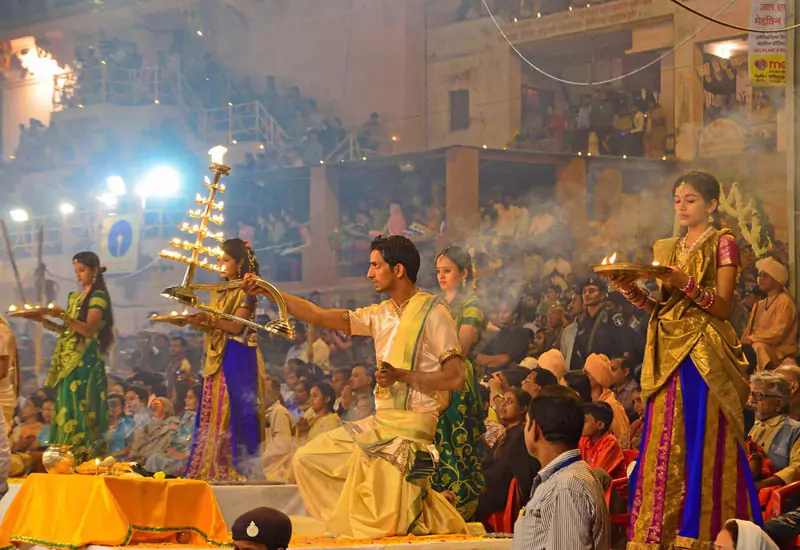 Traditional Rajasthani folk dancers and musicians performing at a cultural heritage venue (Image 498)
